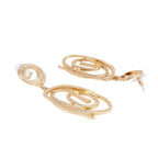 Her Jewels Gold Geometric Hollow Drop Earrings for Women & Girls – Stylish & Hypoallergenic